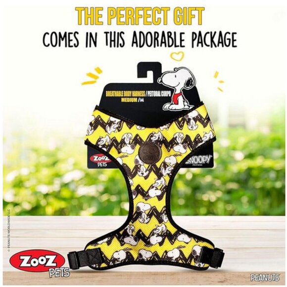NWT ~ Zoozpets Snoopy Dog Breathable Harness Charlie Brown Yellow (Size: Medium) - Picture 3 of 7